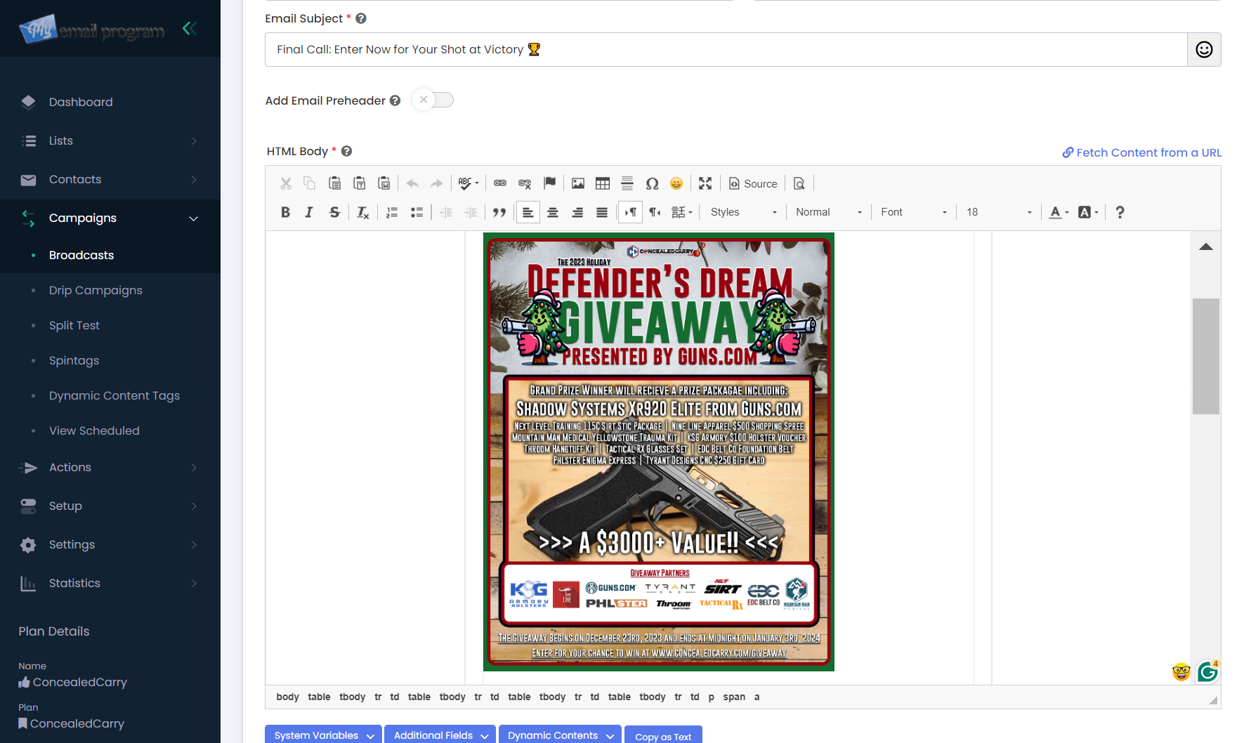 gun biz email marketing