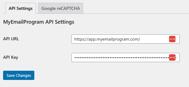 Forms Plugin API Settings Forms Plugin API Settings